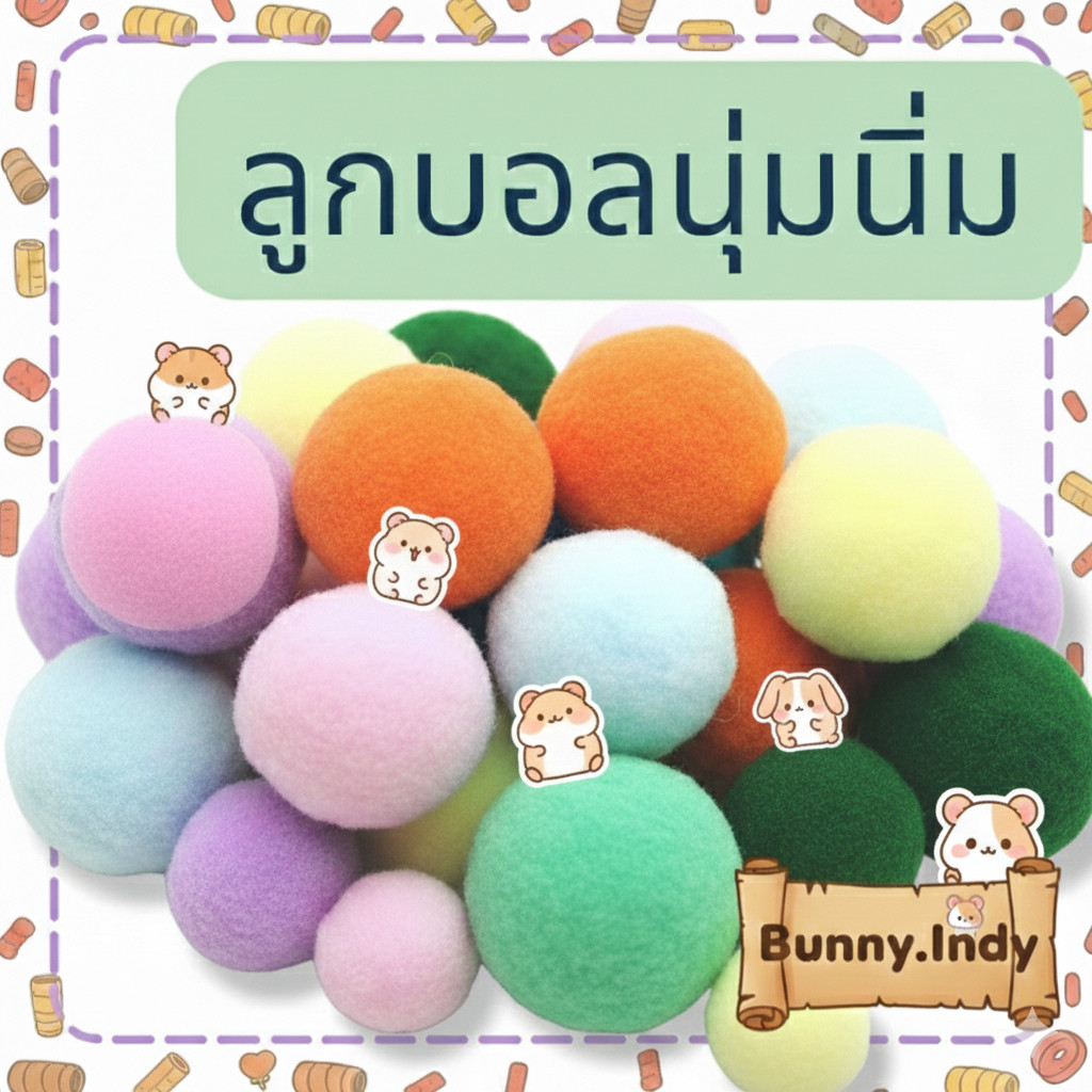 Bunny.indy ของเล่นนกแก้ว ลูกบอลของเล่นแฮมเตอร์ บอลของเล่นสำหรับสัตว์เลี้ยง