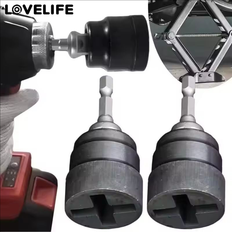 [AUTO&3C]1/2/3PCS - ประแจกระบอกเหล็กวานาเดียมประหยัดแรง - เครื่องมือขยายแจ็ครถยนต์น้ําหนักเบา, Universal Fit สําหรับประแจวงล้อไฟฟ้า, ซ่อมรถยนต์สําหรับงานหนัก