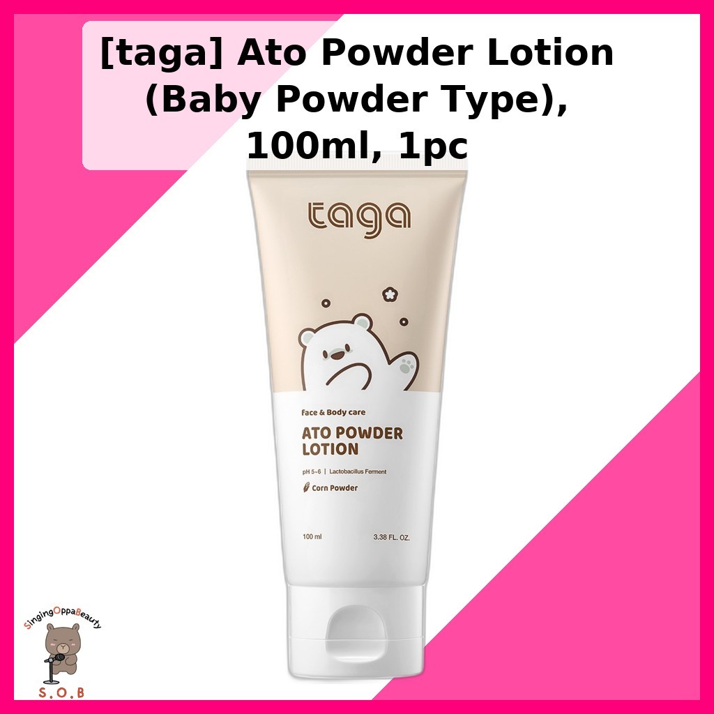 [taga] Ato Powder Lotion (กลิ่นแป้งเด็ก), 100ml, 1pc / Korean Ato Powder Lotion / เนื้อบางเบา by [SO