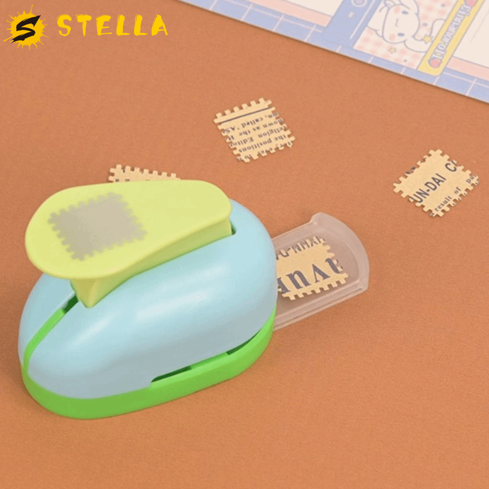 STELLA Stamp Border Punch, Stamp Shape Hole Puncher ลายนูน|เครื่องเขียนประหยัดแรงงาน Punches Maker ต