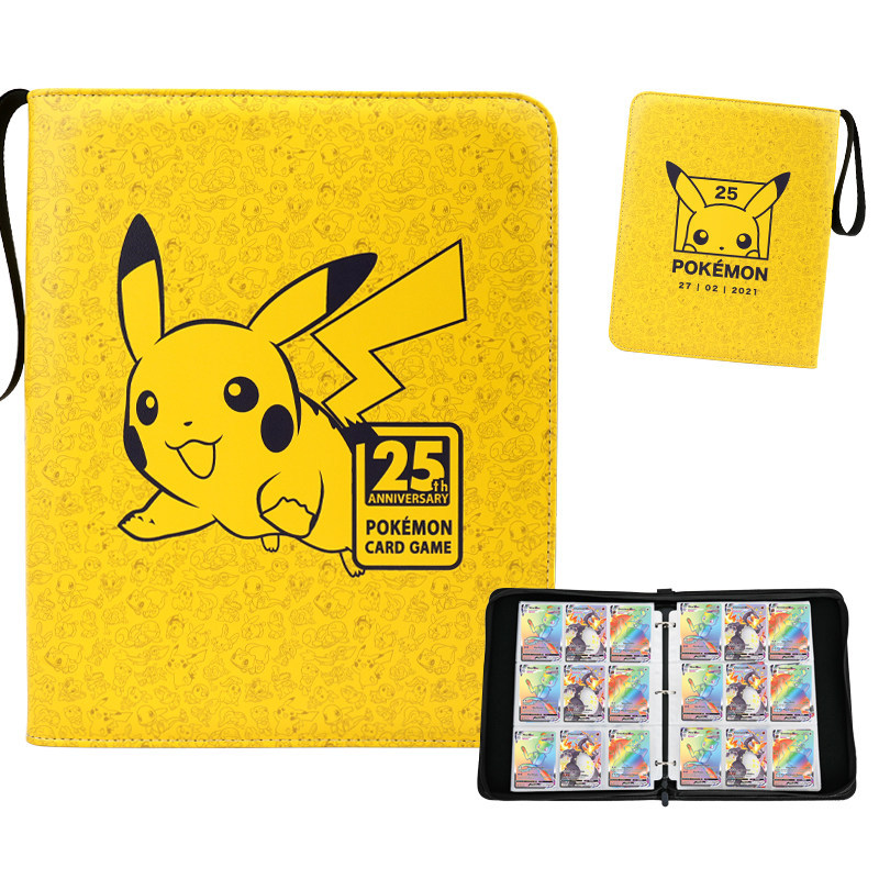 PTCGPokemon 25th Anniversary Card Storage Book 25th Card Book Nine Grid Zipper Pokémon Card Collecti