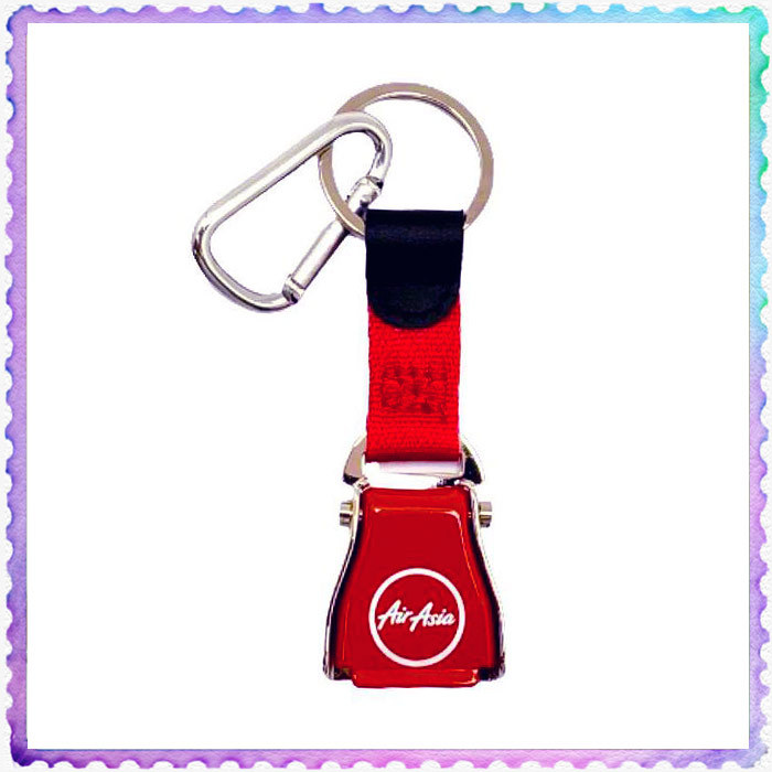 AirAsia Seatbelt พวงกุญแจน่ารัก Mini Air Asia Red Flight Seat Belt คุณภาพ Key Chain Merchandise ของท