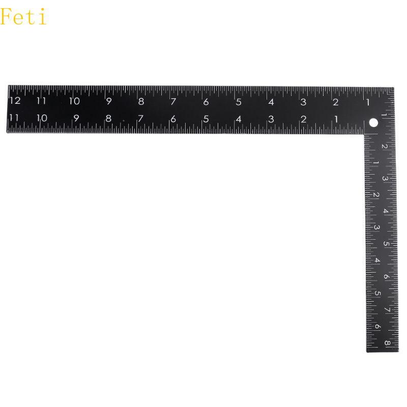 Feti Professional Metal L-Square Shape Patchwork Ruler สําหรับตัดเย็บเสื้อผ้ารูปแบบ DIY