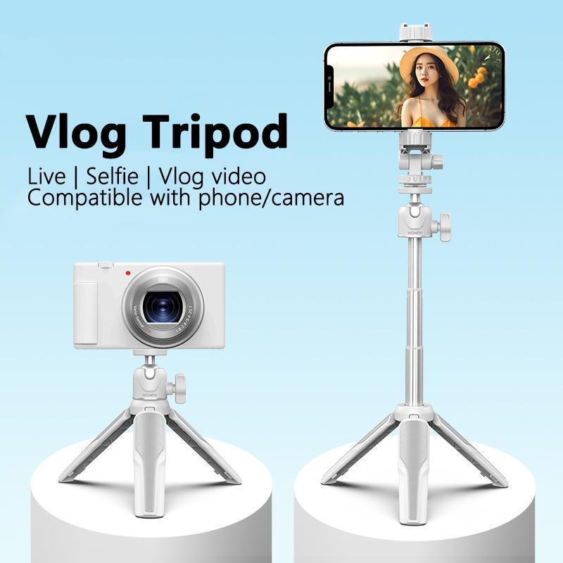 ขาตั้งกล้องขนาดเล็กสำหรับเซลฟี่โทรศัพท์, Seanuo-Vlog, ขาตั้งกล้องแบบขยายได้, ปรับได้ 3 ระดับ, หัวบอล