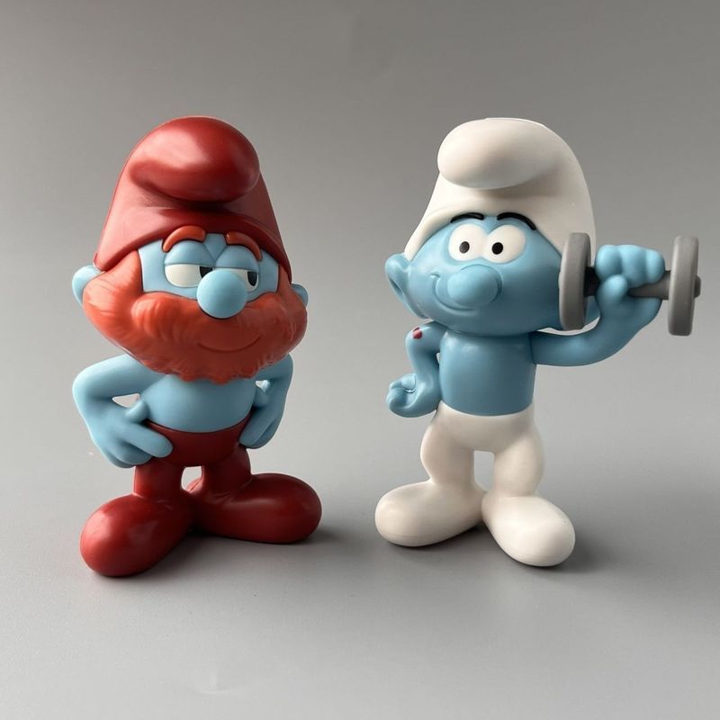 Smurf ลุง Jianken เครื่องประดับจํานวนมาก Burger King Smurf ตุ๊กตาตุ๊กตา