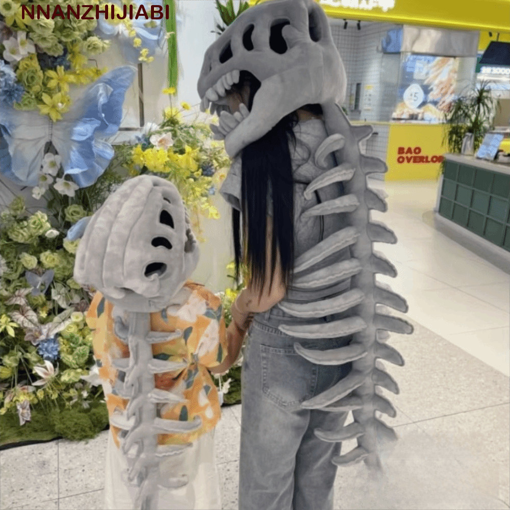 NANZHIJIABI หน้ากากโครงกระดูกไดโนเสาร์, การออกแบบ Exoskeleton สวมใส่ตลกคอสเพลย์ Headwear, ตลก Breathable สําหรับเด็ก/ไดโนเสาร์โครงกระดูก Cos Props บทบาทเล่นกิจกรรม