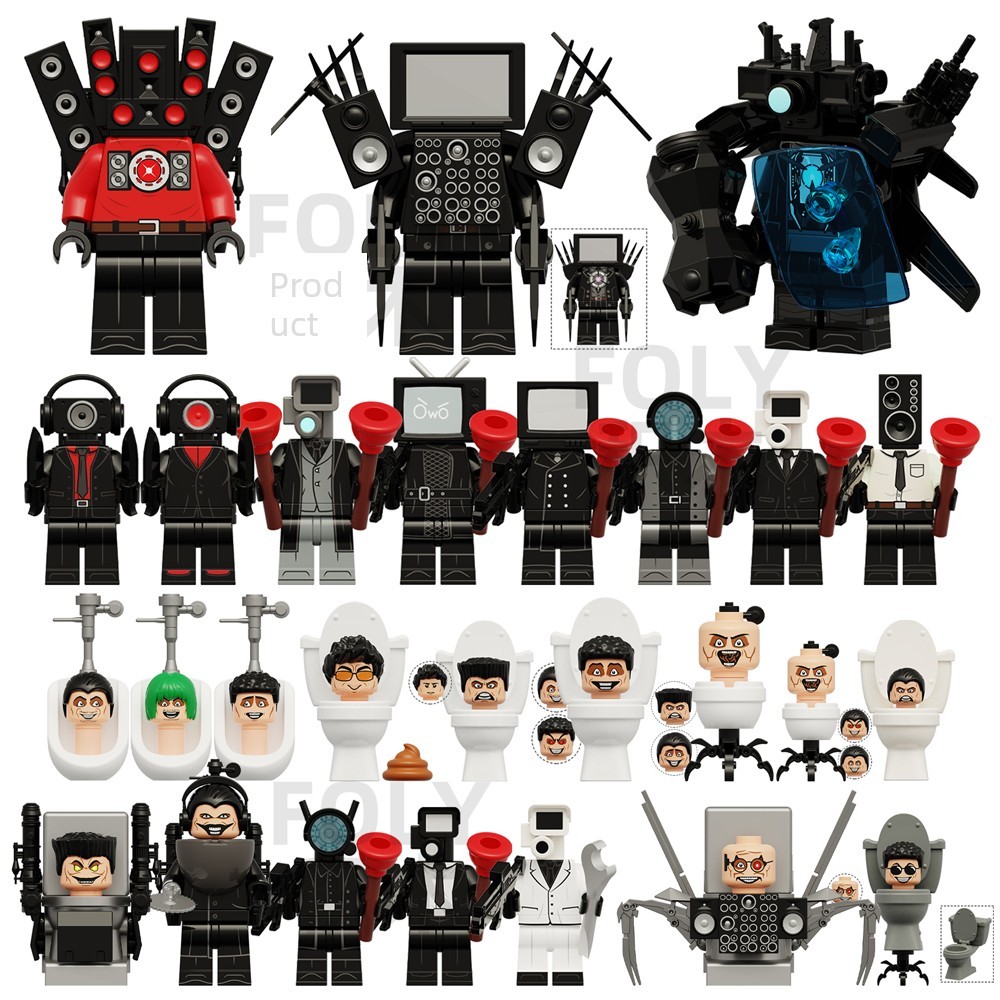 skibidi toilet ตัวต่อ skibidi ในประเทศ Third Party Toilet Man War Monitor Super TV Man vs Audio Man 