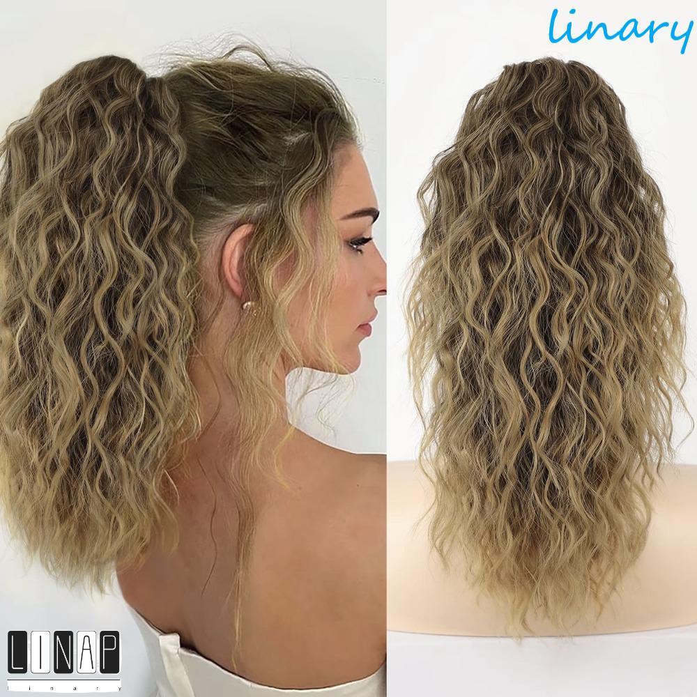 CULINARYHV Claw Clip วิกผมหางม้า, Frizzy Hair Corn Perm ผมหางม้าหยักยาว, อุปกรณ์เสริมผม Ombre หางม้า Extension Natural Pony Tail Hairpiece ทุกวัน – โปรปัง