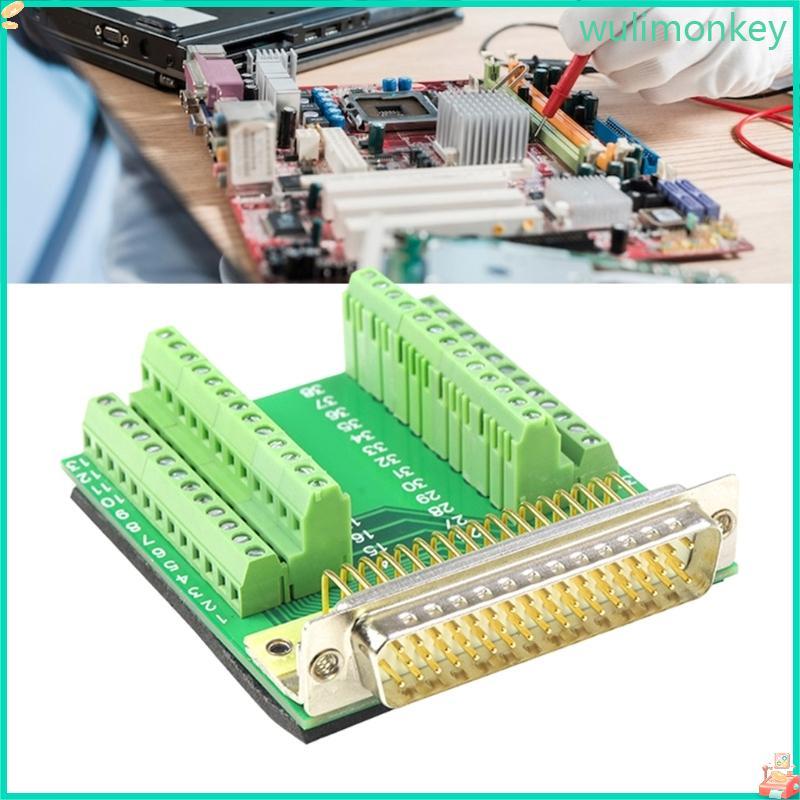 WU DB50 Terminal Board Connector ปลั๊ก 50Pin DB50 หญิงชายเข็มปลั๊กอะแดปเตอร์ติดตั้งง่ายพร้อมสลักเกลี