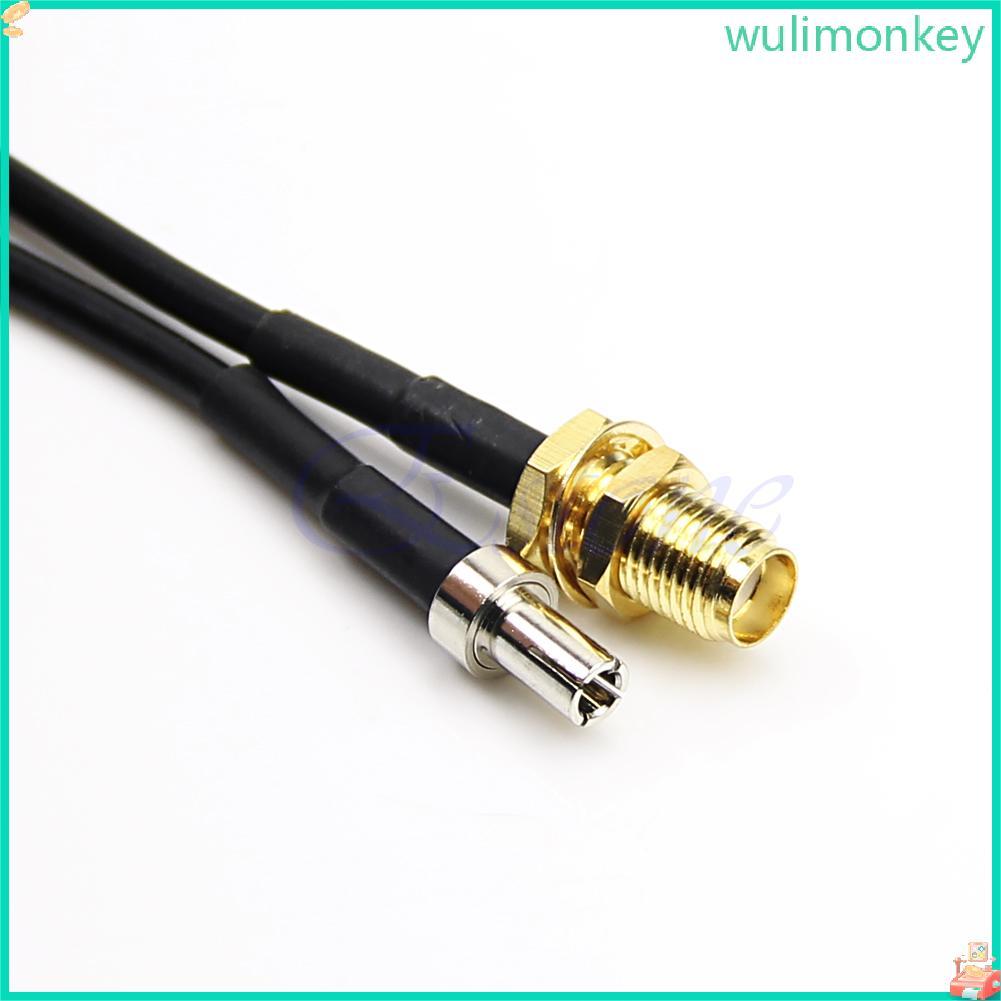 WU SMA Female RF Coaxial Cable to TS9 Straight Connector Adapter Cord สําหรับเสาอากาศ