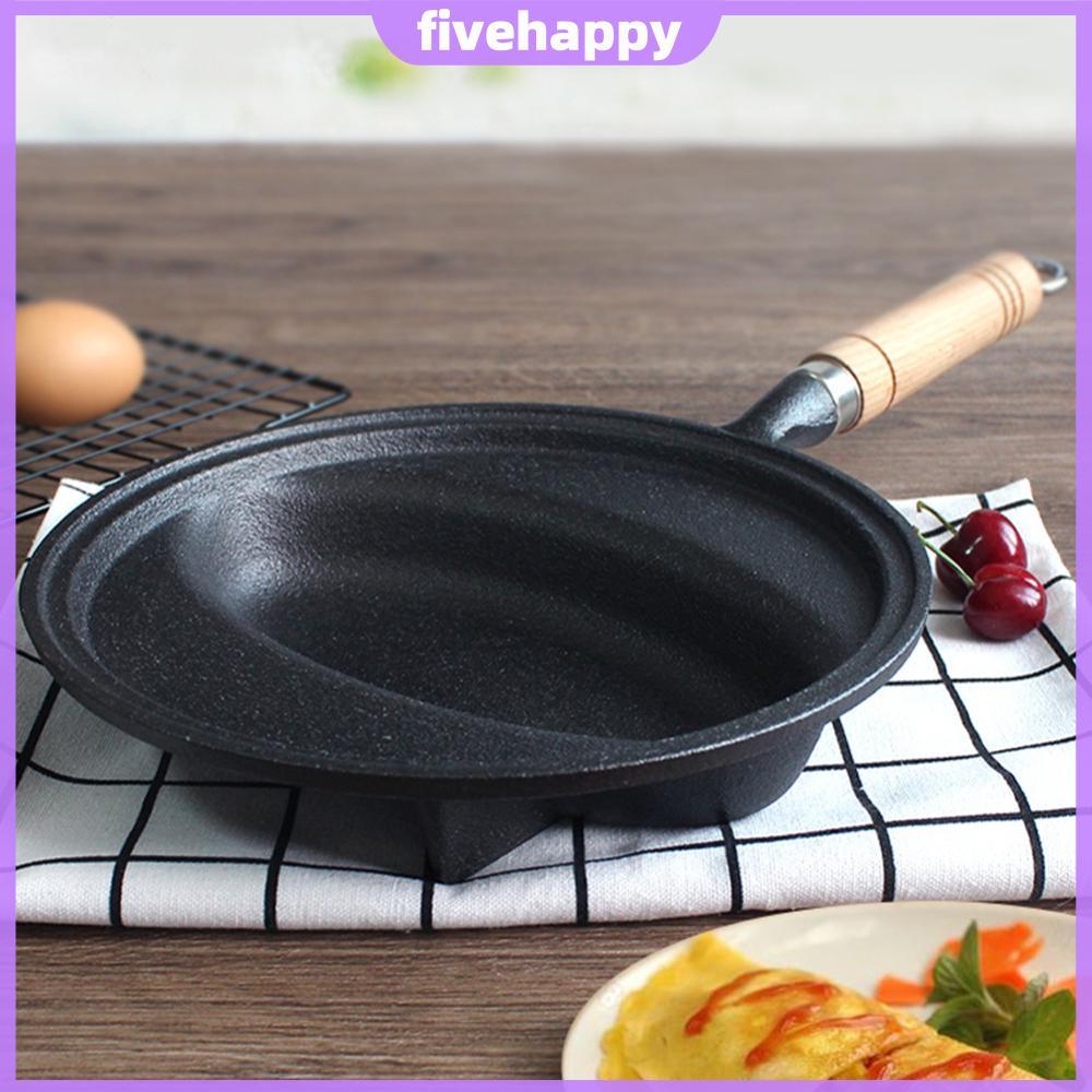 Omurice ทําอาหารหม้อด้ามไม้ไข่เจียวไข่หม้อ Non-Stick กระทะไข่เจียว Anti-Scald สําหรับโฮมเมด Omurice 