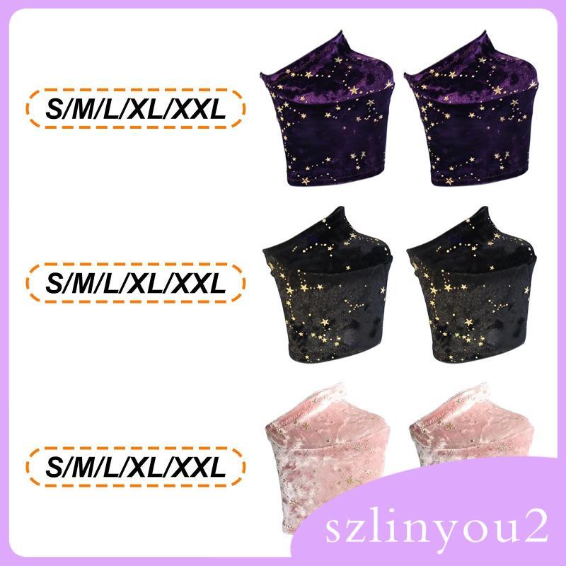 [szlinyou2] 2 ชิ้น Stripper Pole Dance รองเท้า Protectors กํามะหยี่ Anti Scratch Professional เครื่อ