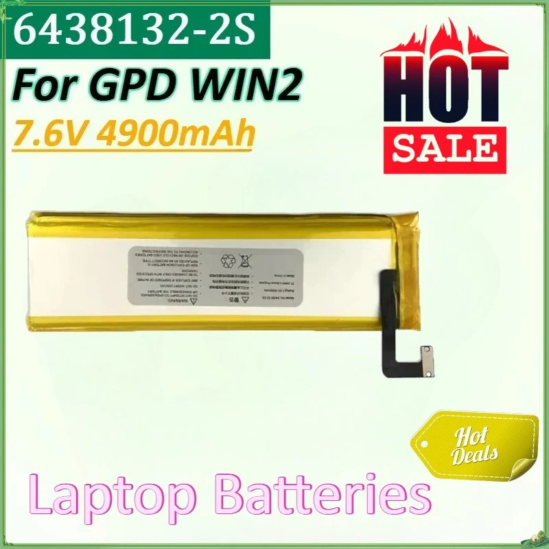 แบตเตอรี่แล็ปท็อป 6438132-2S 7.6V 4900mAh สําหรับ WIN 2 GPD WIN2 แล็ปท็อปสําหรับเล่นเกมมือถือในสต็อก