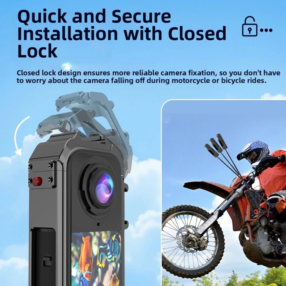 Aluminum Bezel Case for Insta360 X4 with Cold Shoe Attachment thumbnail 10