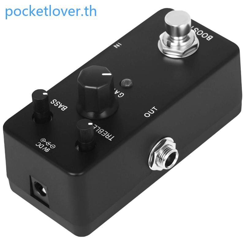 Poc Small Booster Clean Boost Pure Boost Pedals สําหรับกีตาร์ไฟฟ้าเบสพร้อม True Bypass Switch Boost 