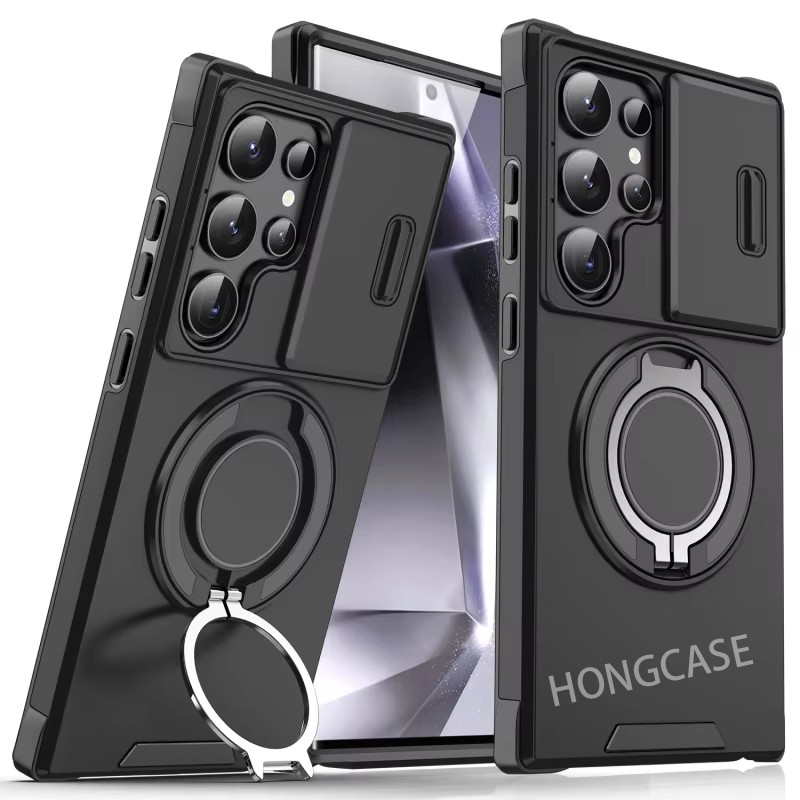 เคสโทรศัพท์สําหรับ Samsung Galaxy S26 Plus Ultra + S26 + 4G 5G 2026 กลับกันกระแทกปลอกขาตั้งกล้องป้องกันปกหลัง