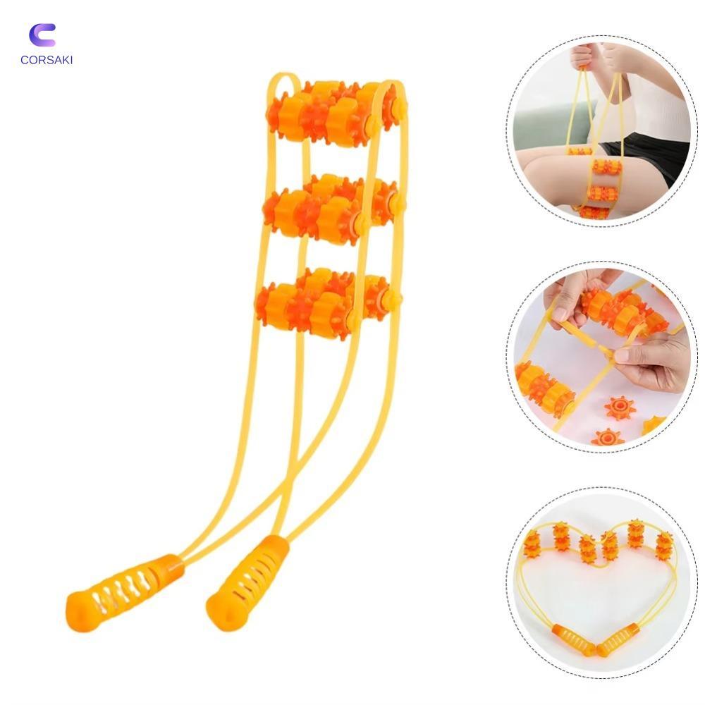 CORSAKI Back Massage, Multi-Function Hand-held Fitness Massage Roller Bead, Shoulder Neck Muscle Mas
