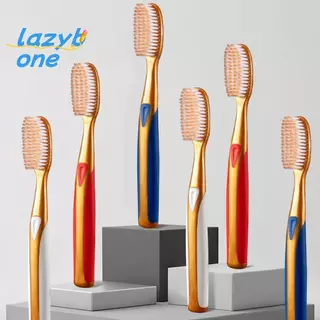 LZ-t] แปรงสีฟันขนแปรงนุ่มหัวใหญ่ 6 ชิ้น, การออกแบบกันลื่นกว้าง, พร้อมหัวแปรงรูปตัว U ขยาย [ใหม่]