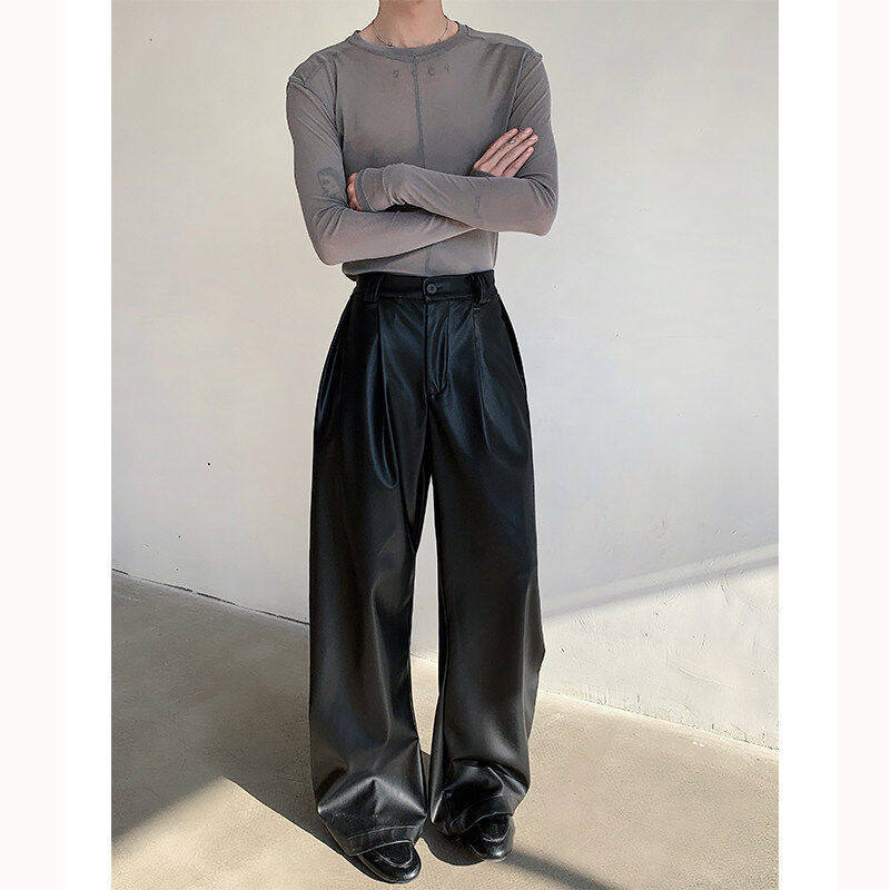 Robin [Black White Forest] ชุดลําลอง Old Money สไตล์ Machete กางเกง + ตาข่าย Slim-fit Bottoming เสื้