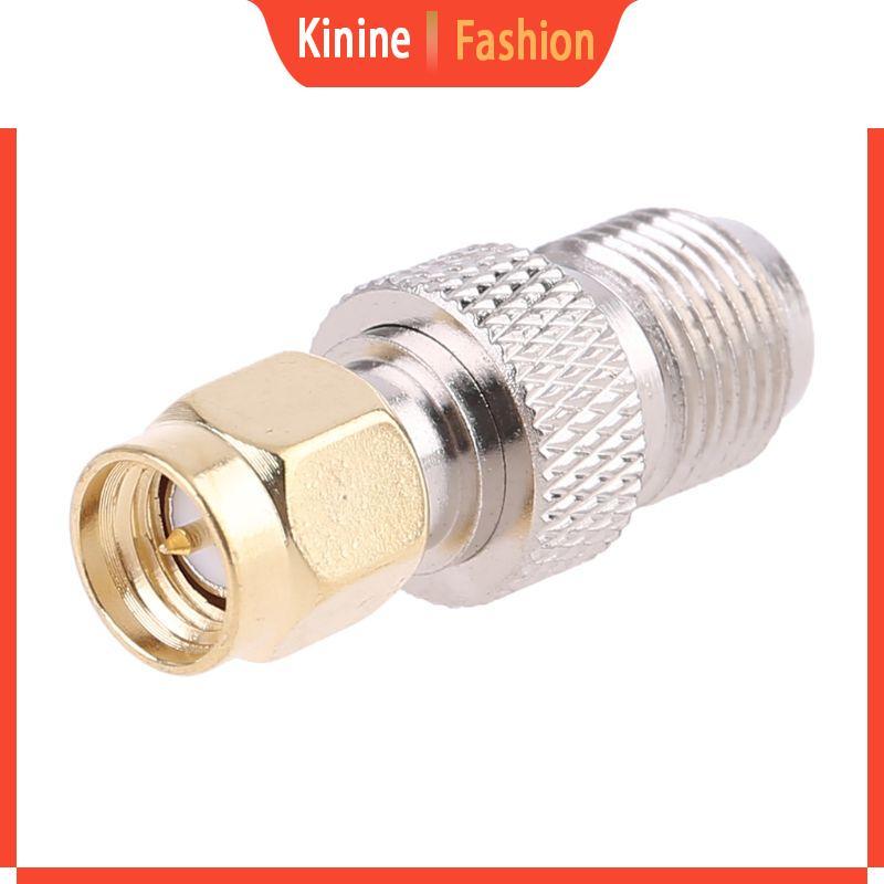 KIN SMA Female To Type F Female Plug Straight RF Coaxial Adapter Connector Converter