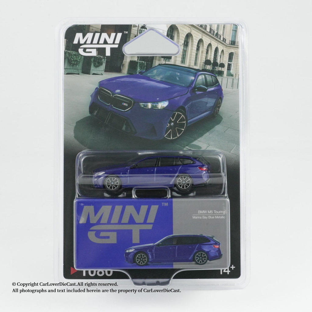 [โมเดลรถ] [คลังสินค้าพร้อมอย่างชาญฉลาด] MINIGT 1: 64 #1080 โมเดลรถ BMW BMW M5 Blue Alloy