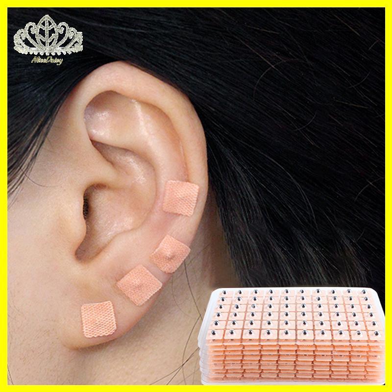 Daisy Ear Seeds Bianstone หูฝังเข็มนวด Auricular Stier Kit Therapy เข็ม Patch เมล็ด Stier Auriculotherapy ชุด Ear Care TH