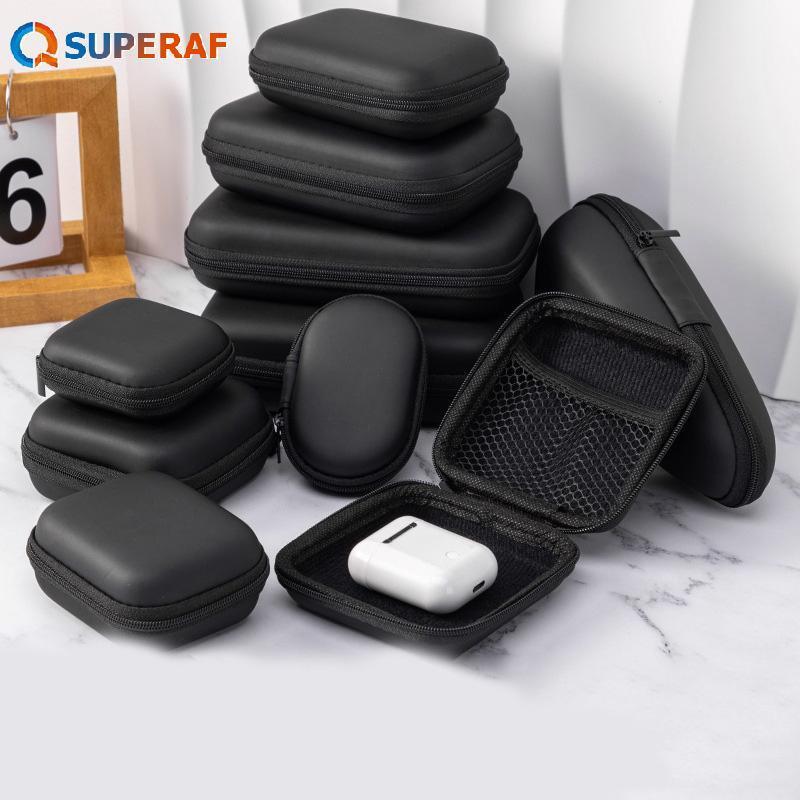 SUPERAF แบบพกพา Mini 3C Hard Shell Digital Gadgets กระเป๋าเก็บหนังเทียมหูฟังสายเคเบิลข้อมูล U Disk Organizer ร้อน