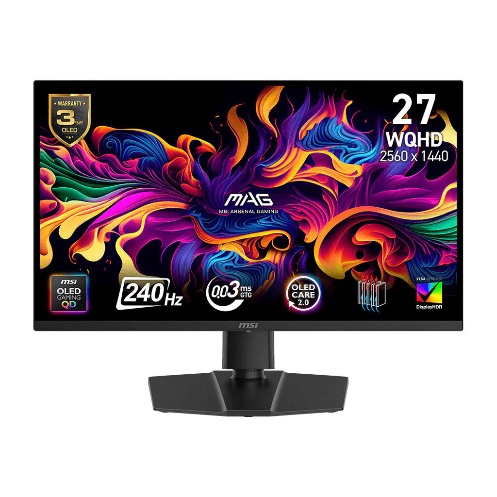 MSI OLED 27" MAG 273QP QD-OLED X24 WQHD 240Hz Gaming Monitor
