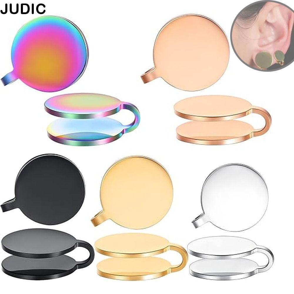 Judic Keloid ต่างหูสแตนเลสสีดำ สวมใส่ง่าย พร้อมคลิปกดสร้อยคอ เครื่องประดับเสริม.style>