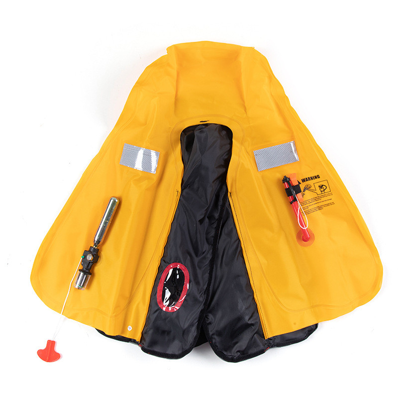 Marine inflatable life jacket with neck protection, inflatable fishing life vest, portable inflatabl