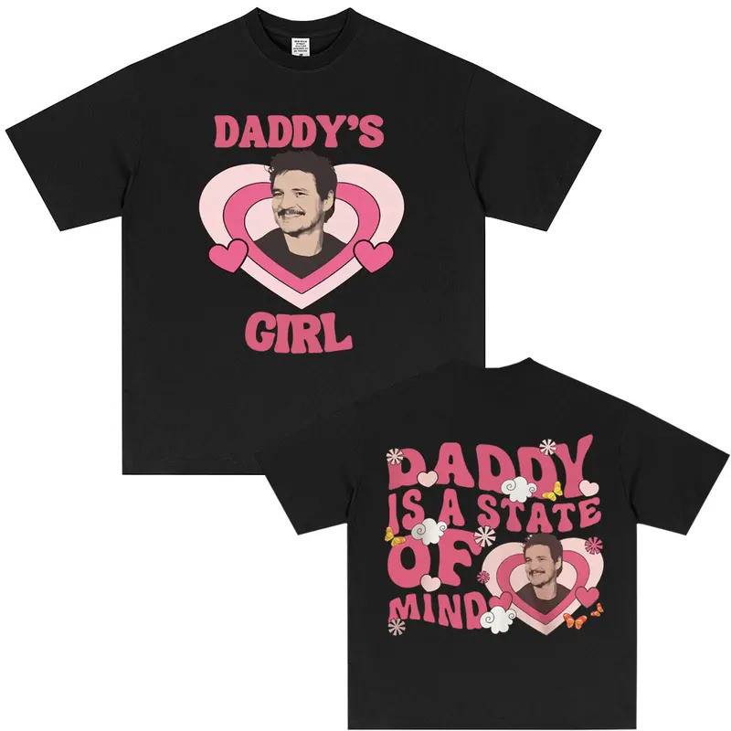 2026 Spring/ Film and Television Actor Pedro Pascal. Dad Is A Stylish Casual Retro T-shirt for Men a