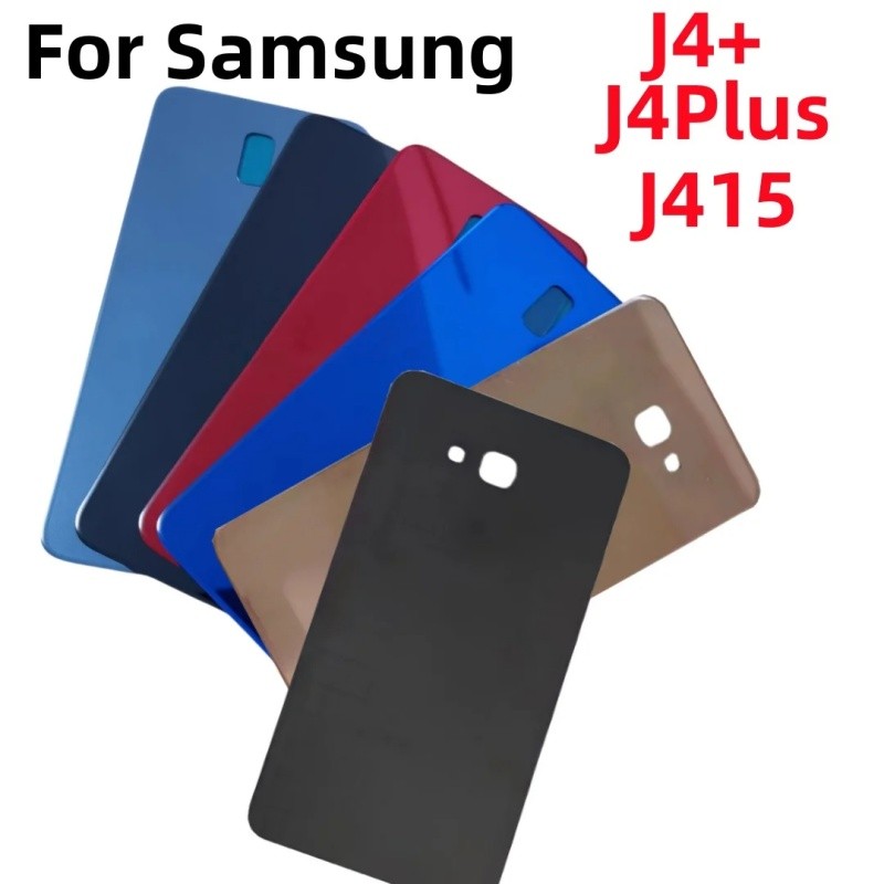 ฝาหลังแบตเตอรี่สําหรับ Samsung Galaxy J4+ J4Plus J415 SM-J415N J415F ปกหลังอะไหล่ซ่อมประตูแบตเตอรี่ป