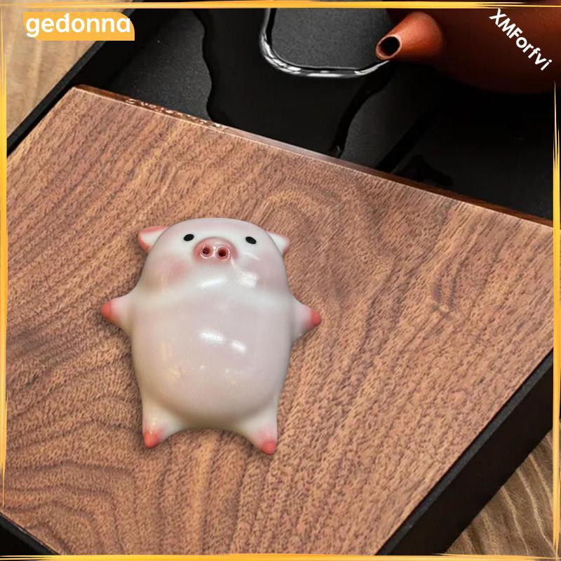 [gedonna] รูปปั้นหมู Centerpiece ของขวัญตกแต่งบ้านสําหรับคนรักชาชาเซรามิคสัตว์เลี้ยงสําหรับห้องนอนชั