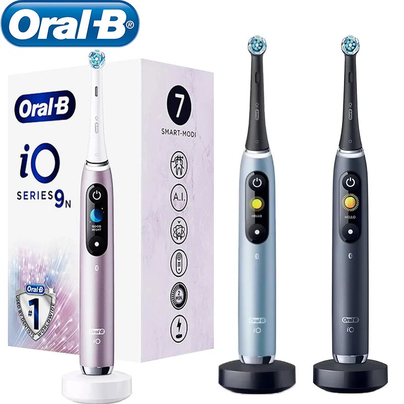แปรงสีฟันไฟฟ้า Oral-B Oral B iO Series 9 แปรงสีฟันไฟฟ้าพร้อมหัวแปรงทดแทน 1 หัว 1 กล่องเดินทาง 1 เครื