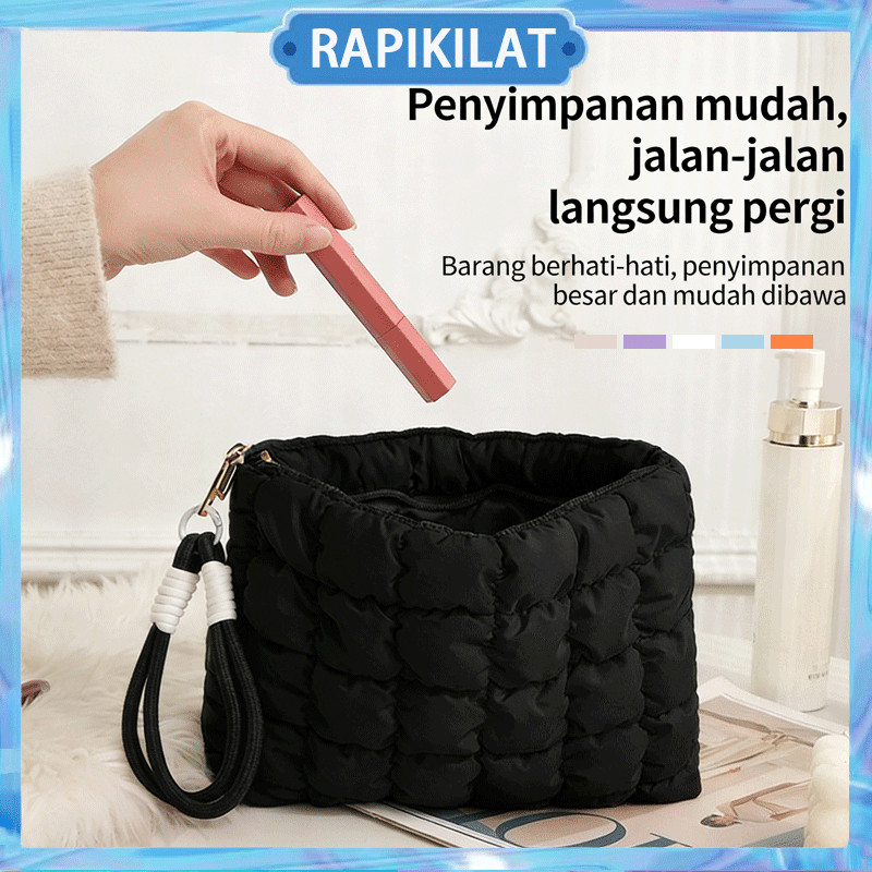 Puffy Make Up Pouch กระเป๋าแต่งหน้า Travel Puffy หนา Puffy กระเป๋าเครื่องสําอางผู้หญิงรวมทั้งกระเป๋า