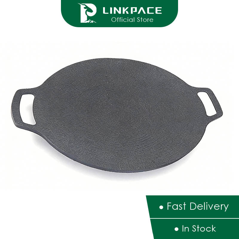 Outdoor Camping Maifan Stone Non-Stick BBQ Plate กระทะแบบพกพาสําหรับปิกนิกและทําอาหารที่บ้าน