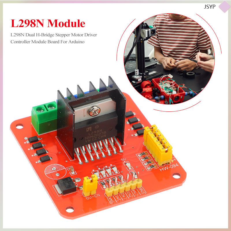 L298n Controller Board Dc Stepper Motor Driver Module หลากสี เข้ากันได้กับ Arduino junshaoyipin