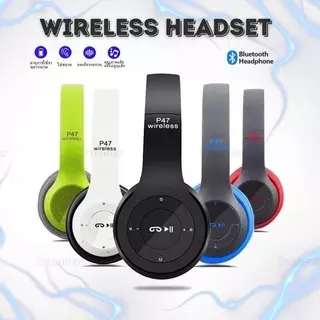 หูฟังบลูทูธ P47 เสียงดี Wireless Bluetooth Stereo Headset หูฟังบลูธูทไร้สาย ของแท้ 100%