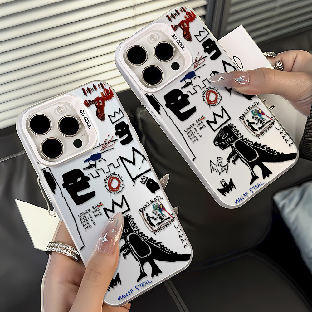 Doodle Dinosaur Case for VIVO Y19S Y29 Y28 Y32 Y33S Y33T Y21 Y03 Y28S Y17S Y11 Y12 Y15 IMD เคส เงา ผ