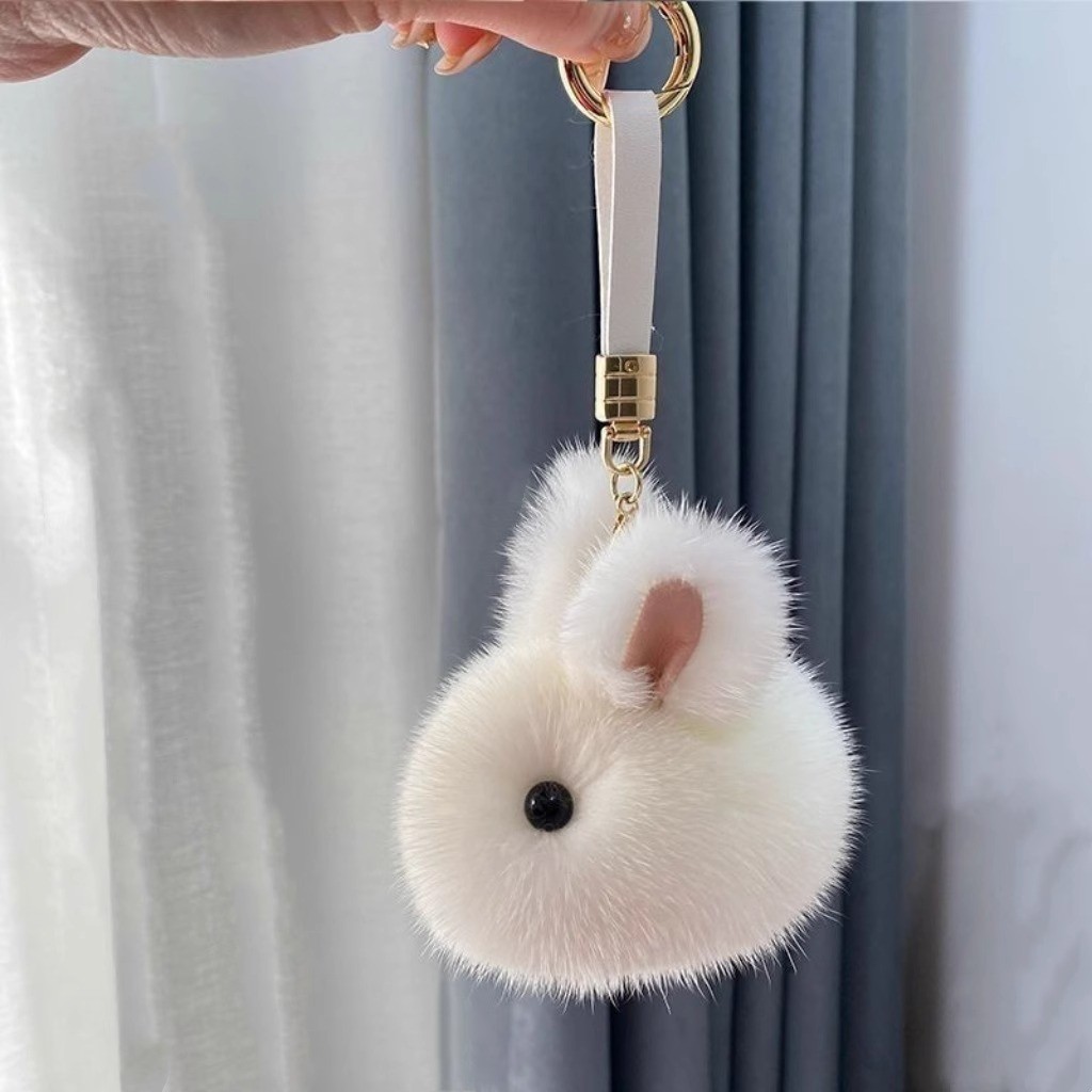 Mink Hair Pendant High-value Mini Version Bunny Jewelry Bag Pendant Non-shedding Keychain