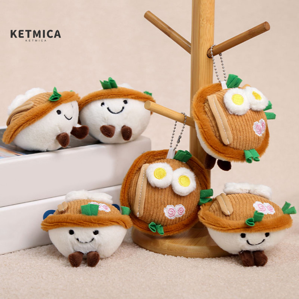[KTI] Ramen Bowl Plush Toy Ramen Bowl Plushie Plush การ์ตูน Ramen Bowl พวงกุญแจน่ารัก Lamian ก๋วยเตี