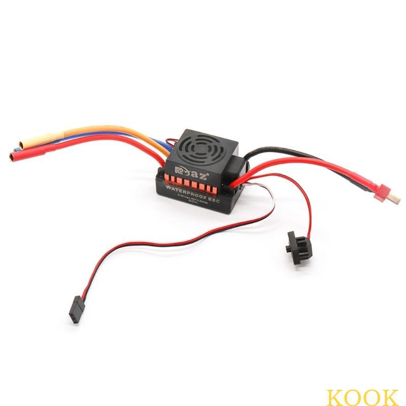 KOOK 60A ESC รีโมทคอนโทรล Brushless ESC Esc Brushless ESC 1 10 กันน้ํา Esc 1 10 สําหรับอุปกรณ์เสริม 