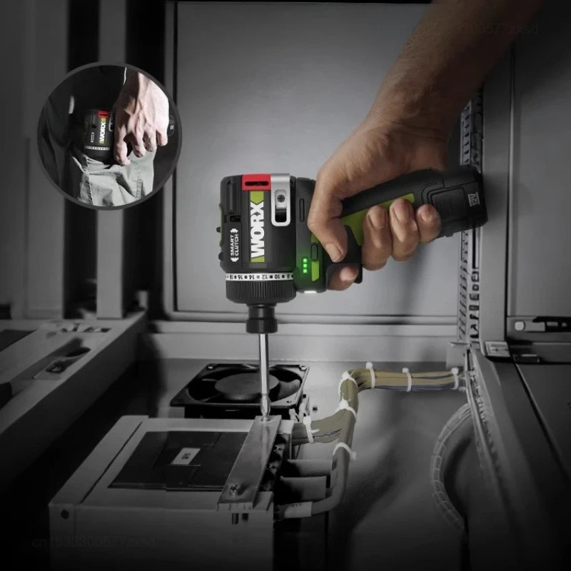 2025 Worx WU139 สว่านไดรเวอร์ไร้สาย ไขควงกระแทกไฟฟ้าแบบไม่มีแปรง เชยโลหะแบบชาร์จไฟได้ แรงบิดสูง DIY 