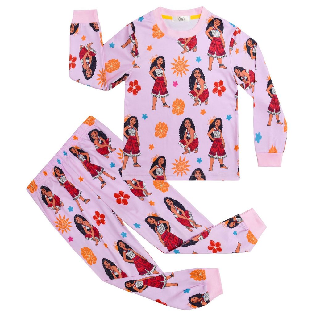 Moana 2: Moana Moana Middle Big Childrens Homewear Suit แขนยาว+กางเกงชุดสูทสองชิ้น 81252