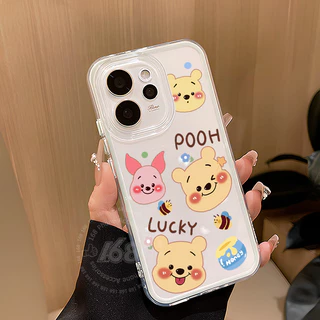 เคส OPPO Reno 16 16F 15 15F 5G เคส OPPO Reno 16 15 Pro 5G Pro Max 5G เคสน่ารักการ์ตูนหมีวินนี่เดอะพูห์ เคสกันกระแทก เคสเจลเกราะ 2 in 1 เคสใสหนากันตก