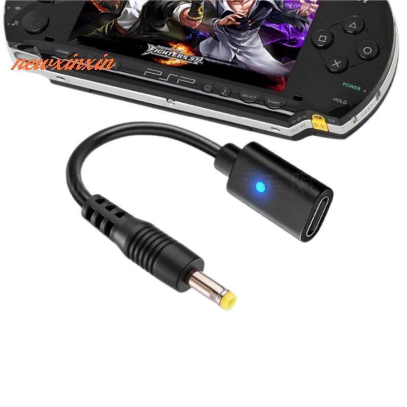 [NT-t] 1/5 ชิ้นประเภท C LED แปลงสาย USB C สําหรับ PSP1000 2000 3000 คอนโทรลเลอร์อะแดปเตอร์ชาร์จเกมคอ