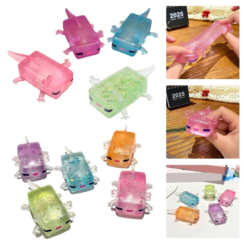 ของเล่นบีบ Sun Axolotl พร้อมการออกแบบการรีบาวด์ช้า เครื่องมือความบันเทิงและผ่อนคลายเพื่อรวบรวมการเล่นเหตุการณ์
