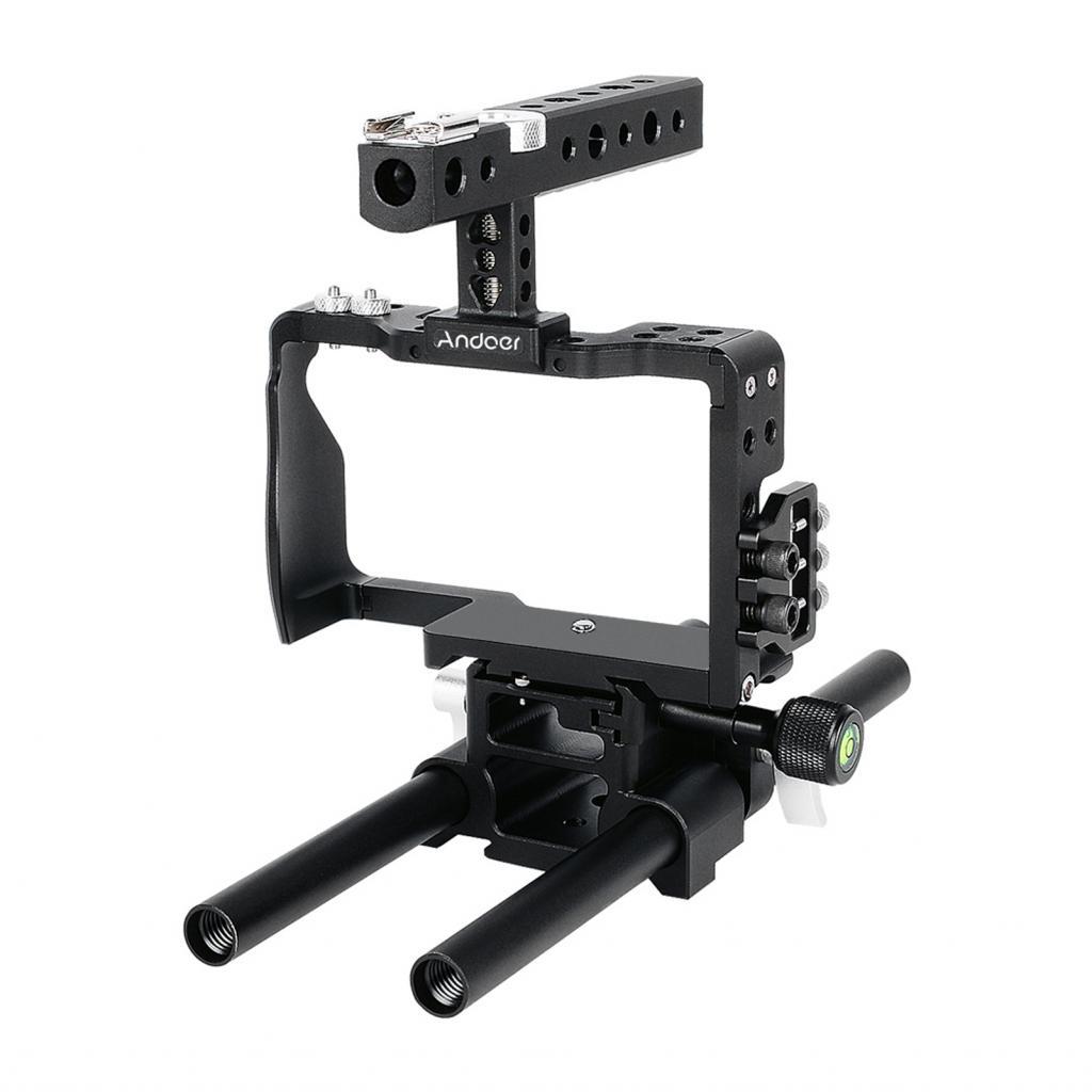 Muswanna-TH Andoer Professional วิดีโอกรง Rig Kit Film Making System w/15 มิลลิเมตร Rod อุปกรณ์เสริม