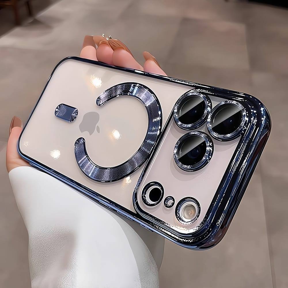 เคสโทรศัพท์แม่เหล็กโปร่งใสหรูหราเหมาะสําหรับ ไอโฟน 17 16 15 14 13 12 11 บวก มือโปร สูงสุด 17อากาศ 16จ รวมเคสป้องกันชาร์จไร้สายกันกระแทกเคสโทรศัพท