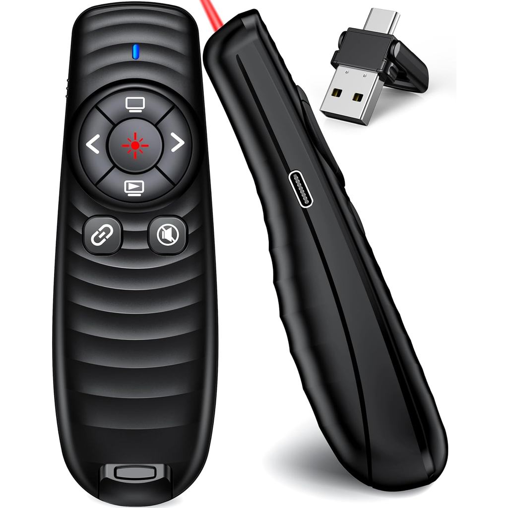 USB Type C Wireless Presentation Clicker 2.4GHz Clicker สําหรับ Powerpoint Presentation Clicker ด้วย